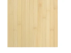 Alfombra rectangular de bambú natural claro 70x300 cm
