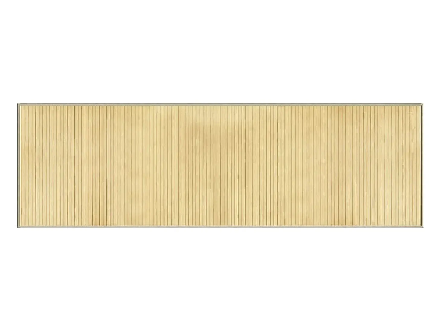 Alfombra rectangular de bambú natural claro 60x200 cm
