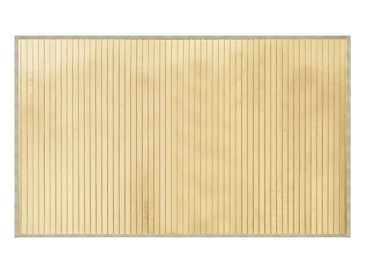 Alfombra rectangular de bambú natural claro 60x100 cm