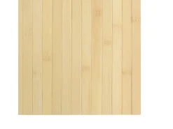 Alfombra rectangular de bambú natural claro 70x200 cm