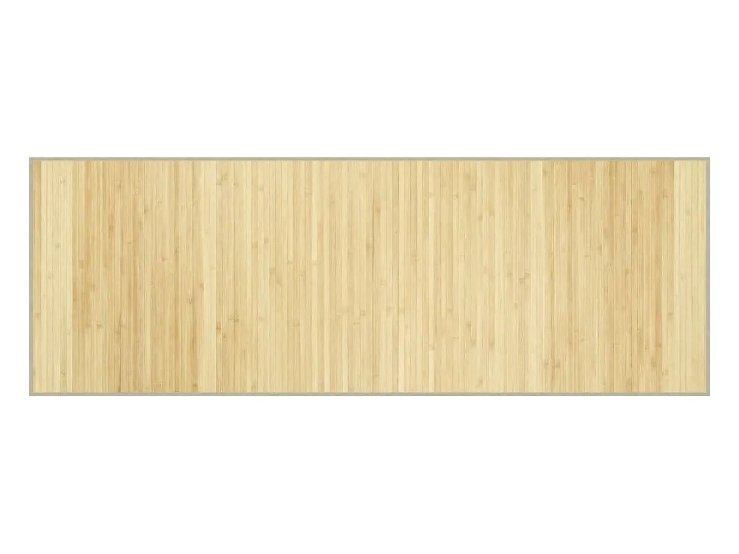 Alfombra rectangular de bambú natural claro 70x200 cm