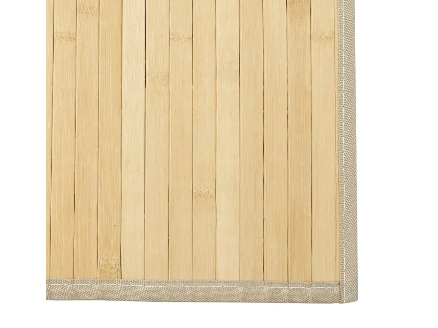 Alfombra rectangular de bambú natural claro 70x200 cm