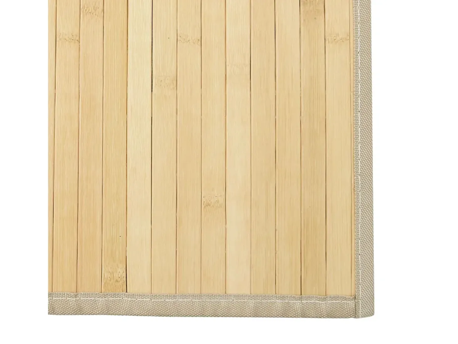 Alfombra rectangular de luz natural 100x300 cm bambú