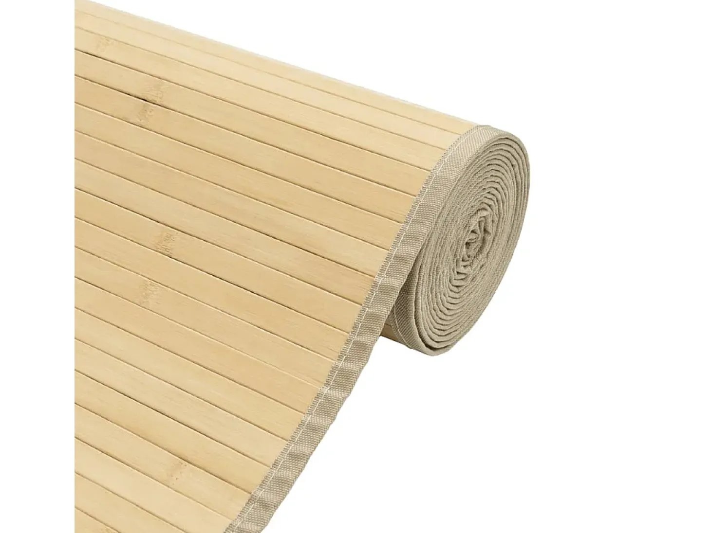Alfombra rectangular de luz natural 100x300 cm bambú