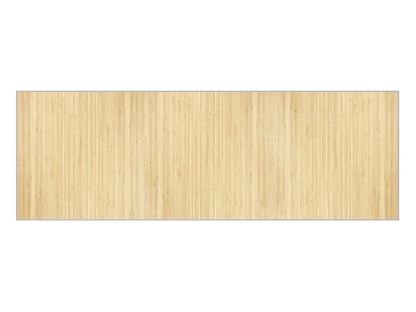 Alfombra rectangular de luz natural 100x300 cm bambú