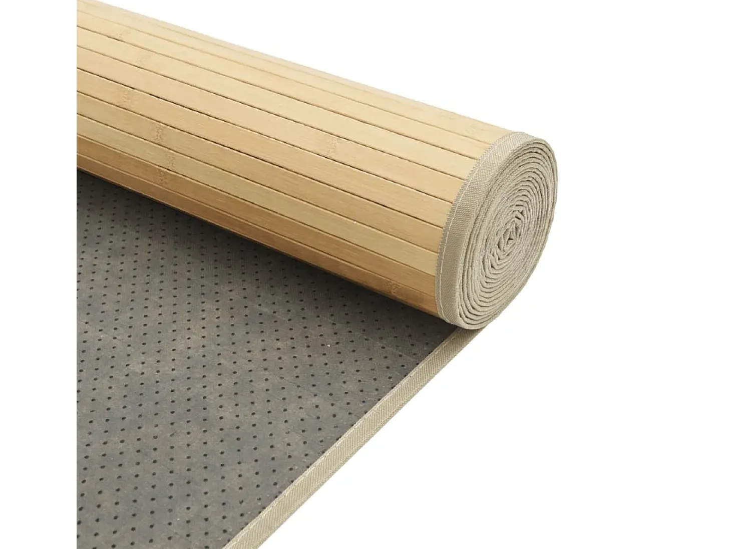 Alfombra rectangular de luz natural 100x300 cm bambú