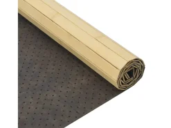 Alfombra rectangular de luz natural 60x300 cm bambú