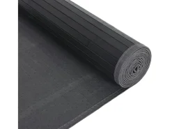Alfombra rectangular gris 80x100 cm bambú