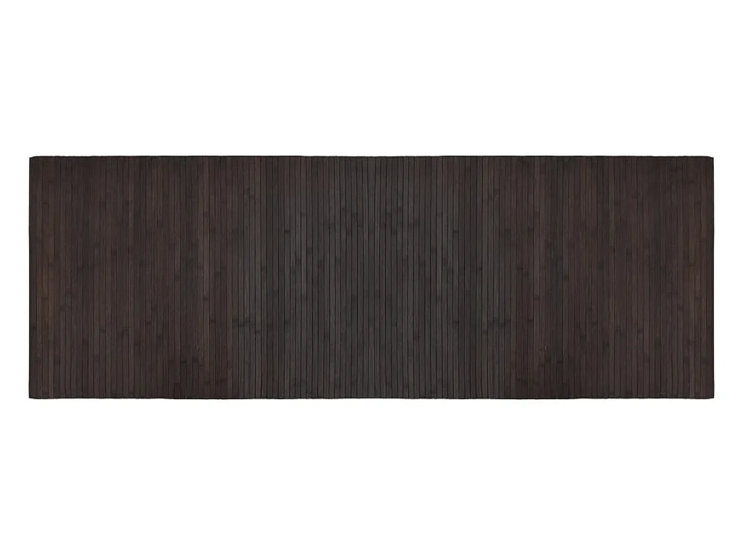 Alfombra rectangular marrón oscuro 70x200 cm bambú