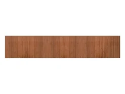 Alfombra rectangular marrón 60x300 cm bambú
