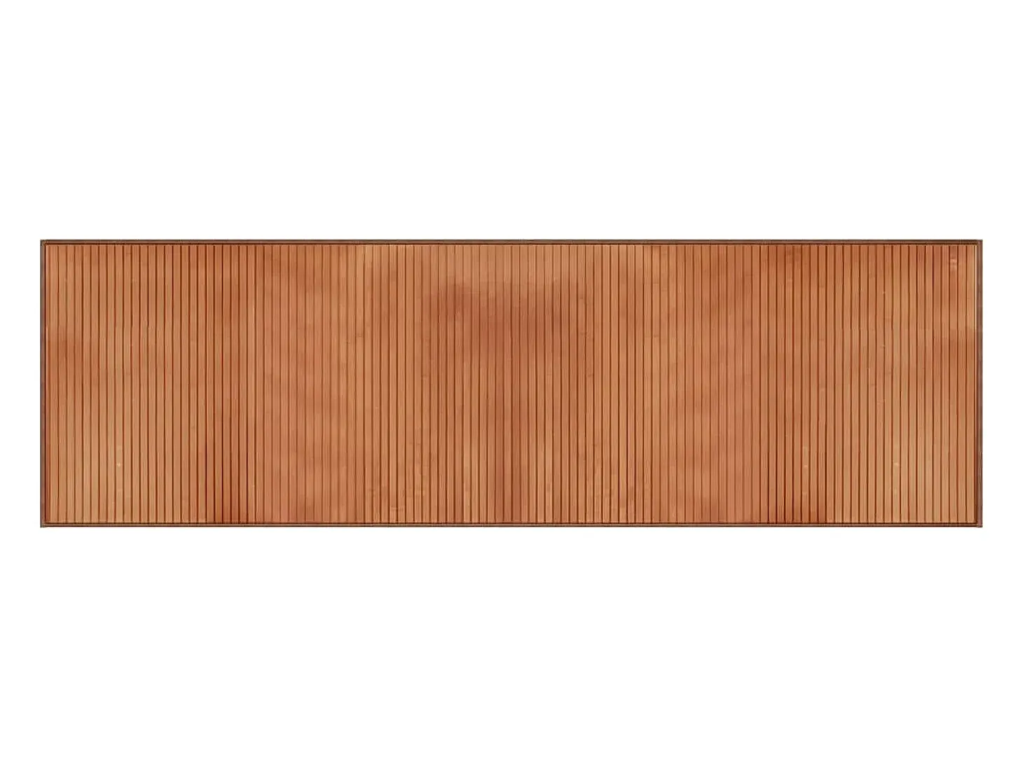 Alfombra rectangular marrón 60x200 cm bambú
