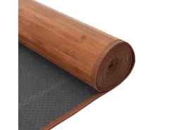 Alfombra rectangular marrón 70x500 cm bambú