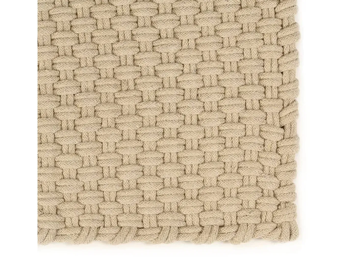 Alfombra Rectangular Natural 160x230 cm Algodón