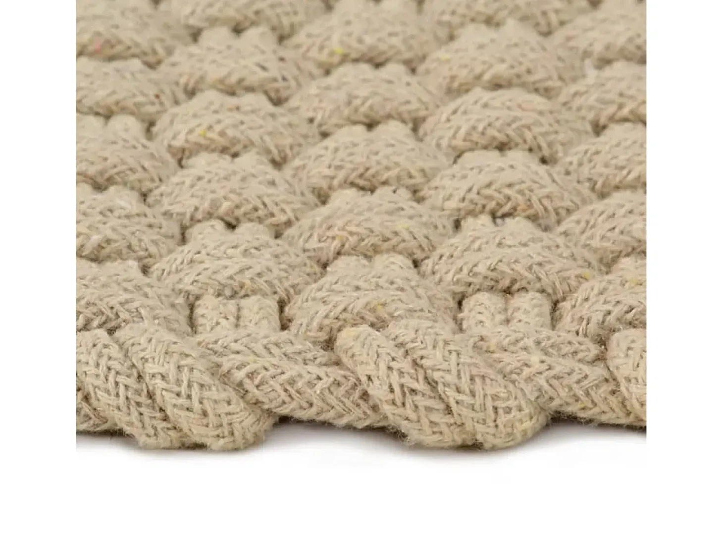 Alfombra Rectangular Natural 160x230 cm Algodón