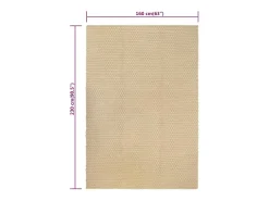 Alfombra Rectangular Natural 160x230 cm Algodón
