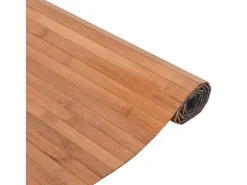 Alfombra rectangular natural de bambú 80x100 cm