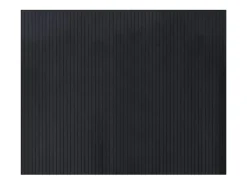 Alfombra rectangular negra de bambú 80x100 cm