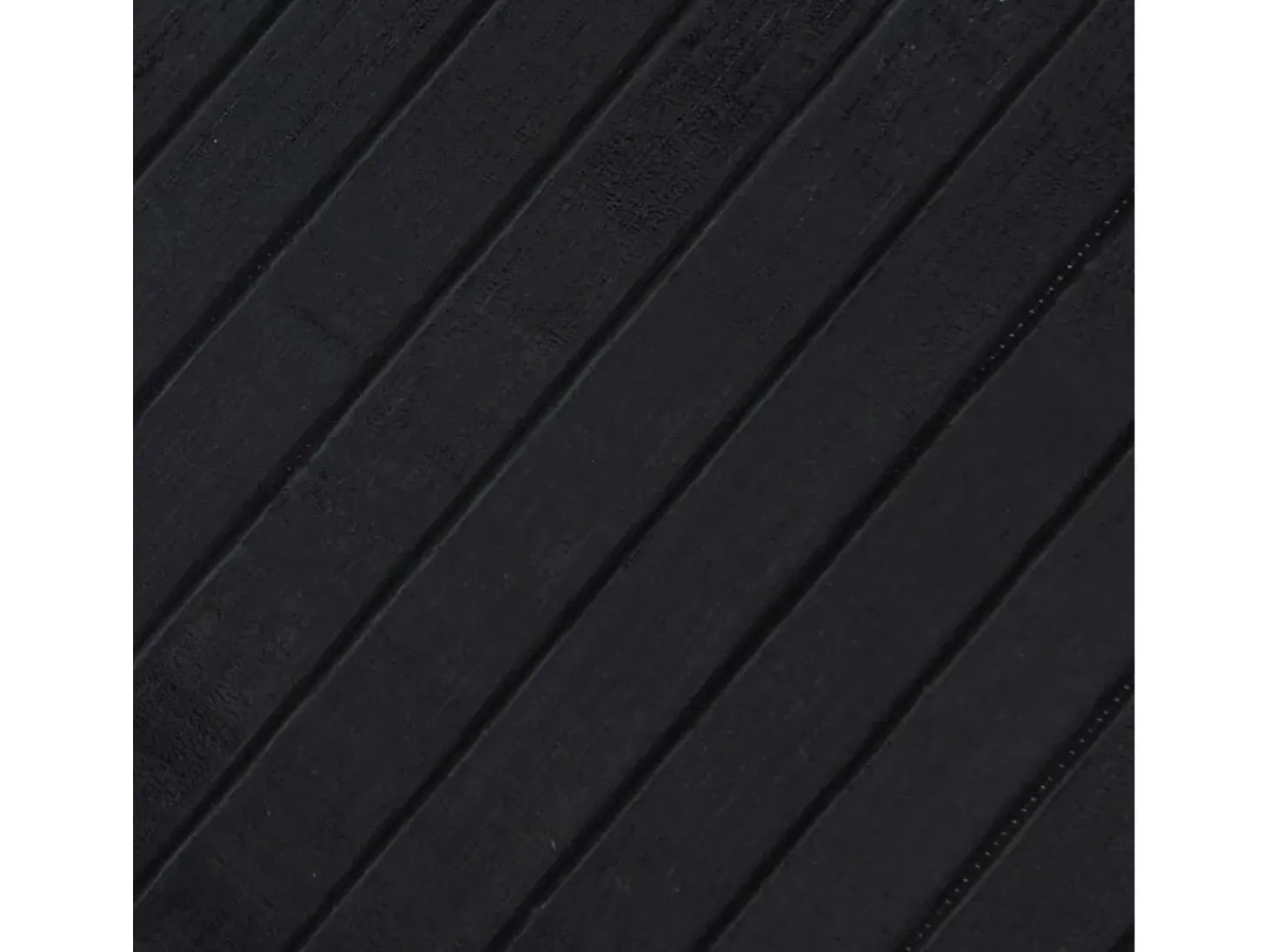 Alfombra rectangular negra de bambú 80x100 cm