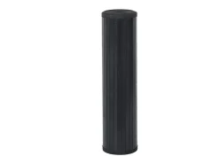Alfombra rectangular negra de bambú 80x200 cm