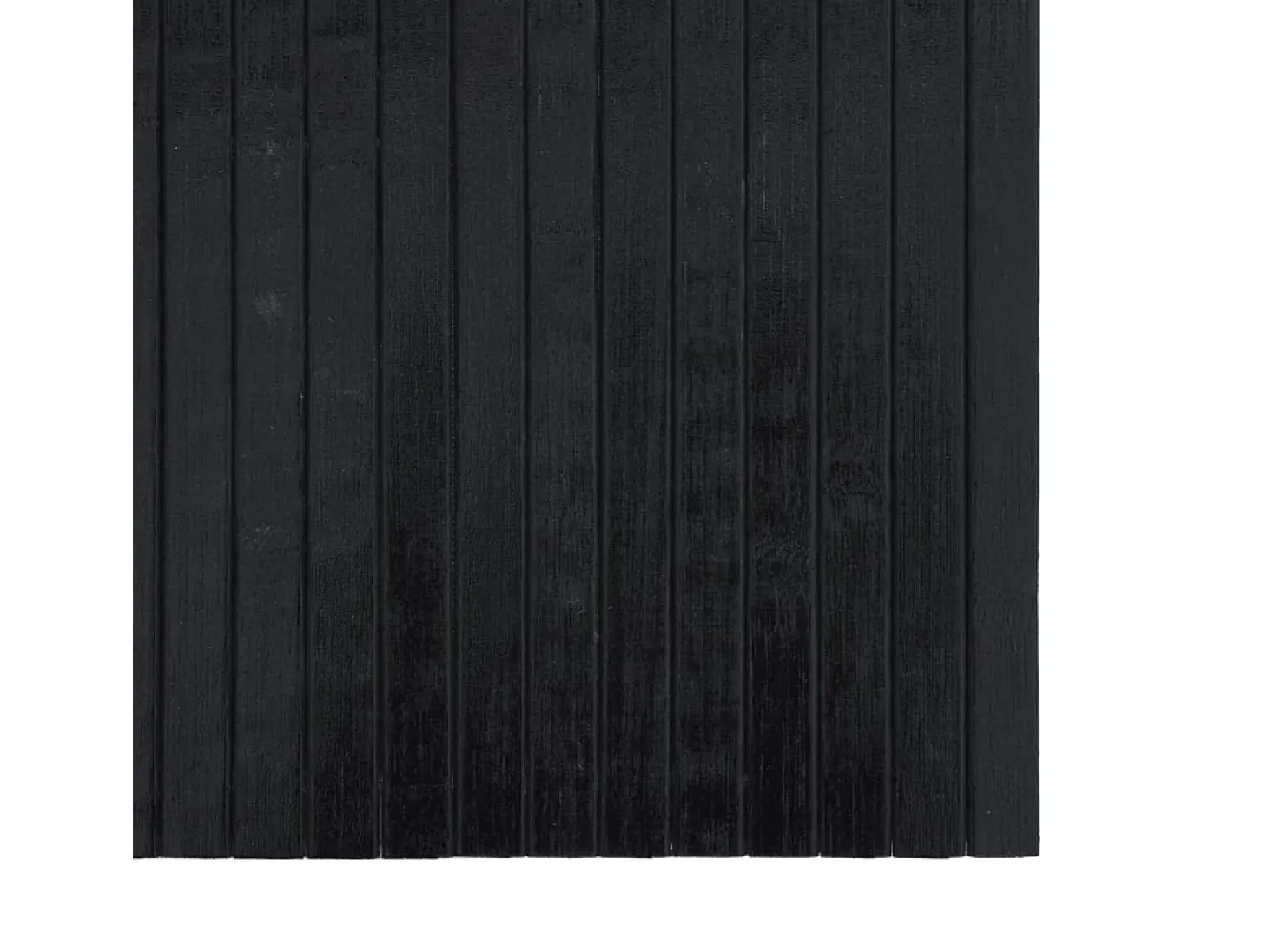 Alfombra rectangular negra 100x200 cm bambú
