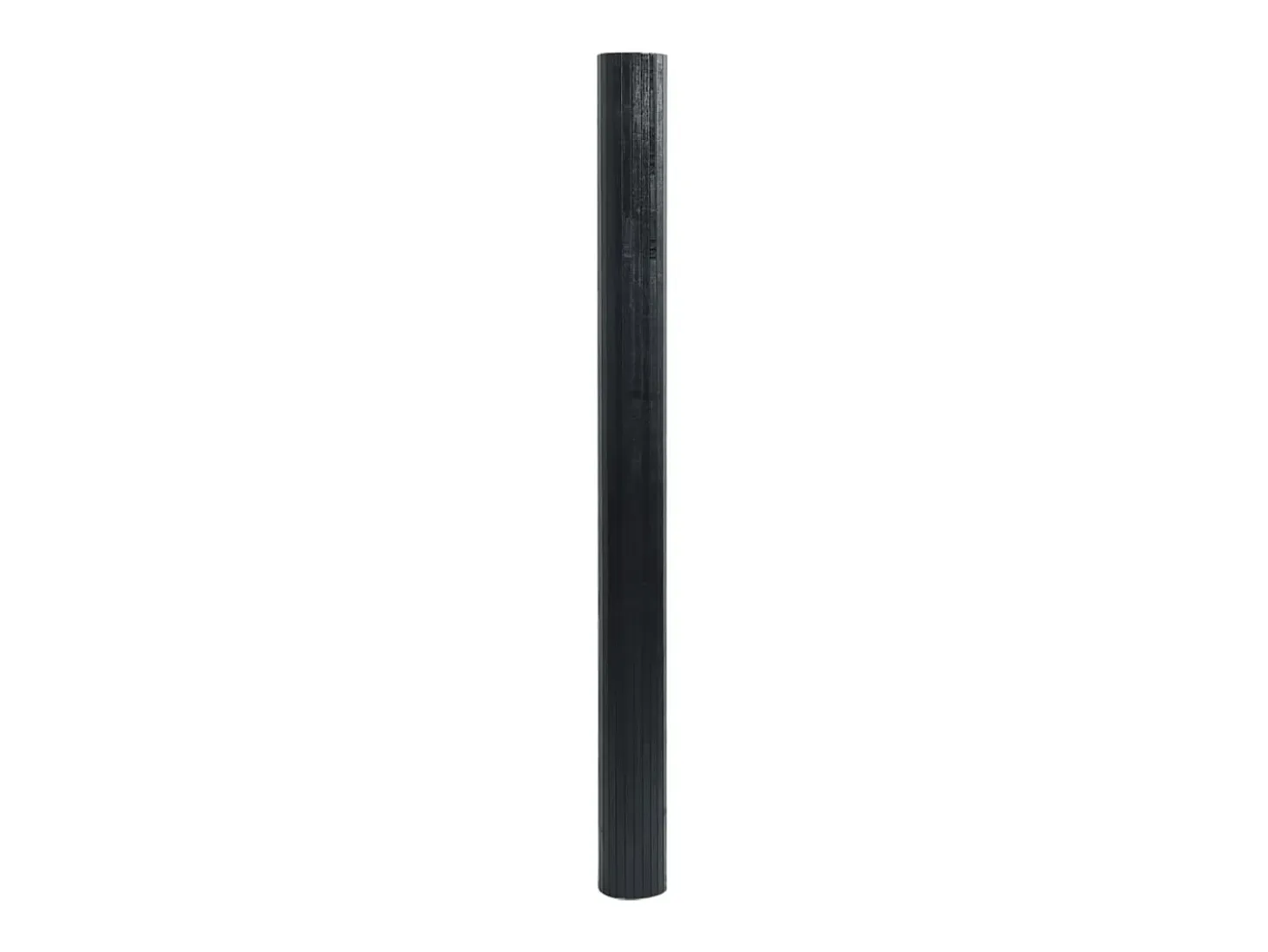 Alfombra rectangular negra 100x200 cm bambú
