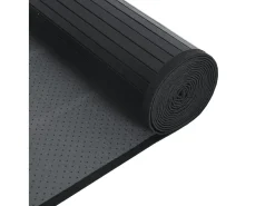 Alfombra rectangular negra 100x200 cm bambú