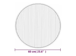 Alfombra redonda natural ligera de bambú de 60 cm
