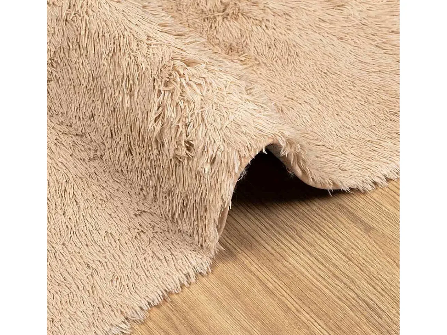 Alfombra shaggy de pelo largo NAVARRA beige 200x290 cm poliéster