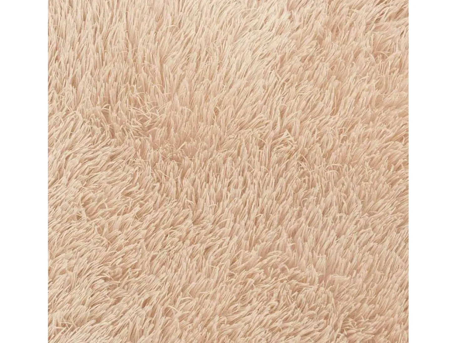 Alfombra shaggy de pelo largo NAVARRA beige 200x200 cm poliéster