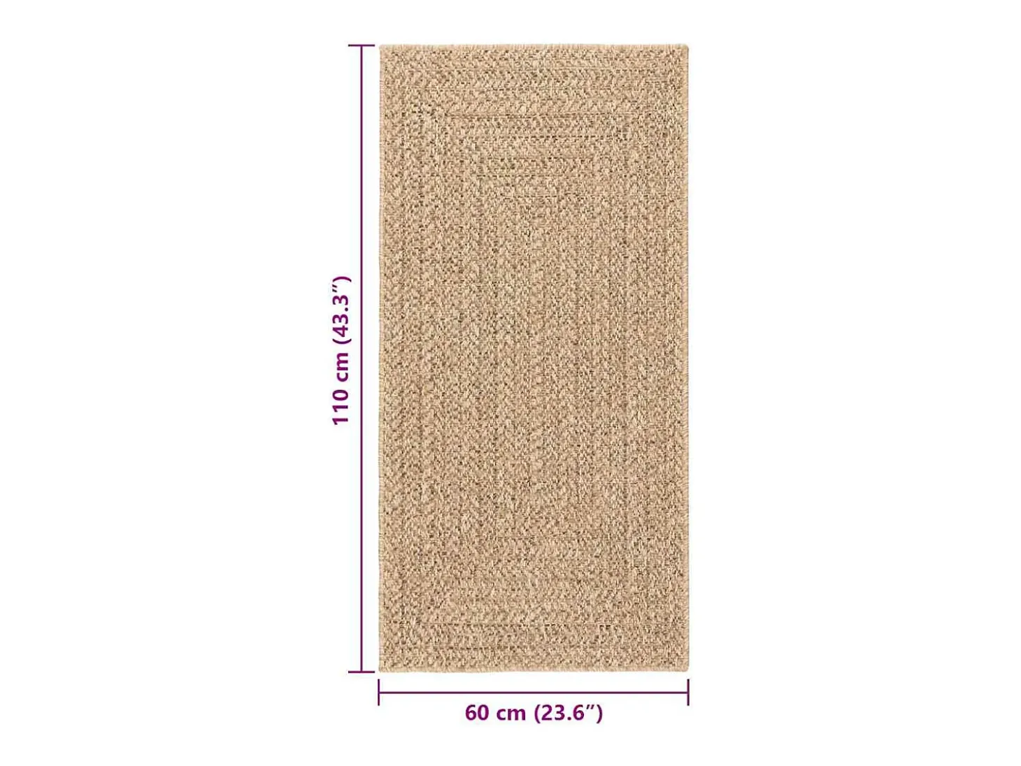 Alfombra ZIZUR 60x110 cm efecto yute para interior y exterior