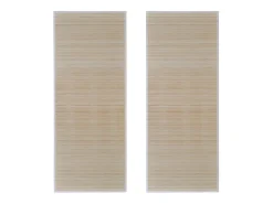 Alfombras rectangulares Bambú natural 2 uds 120x180 cm