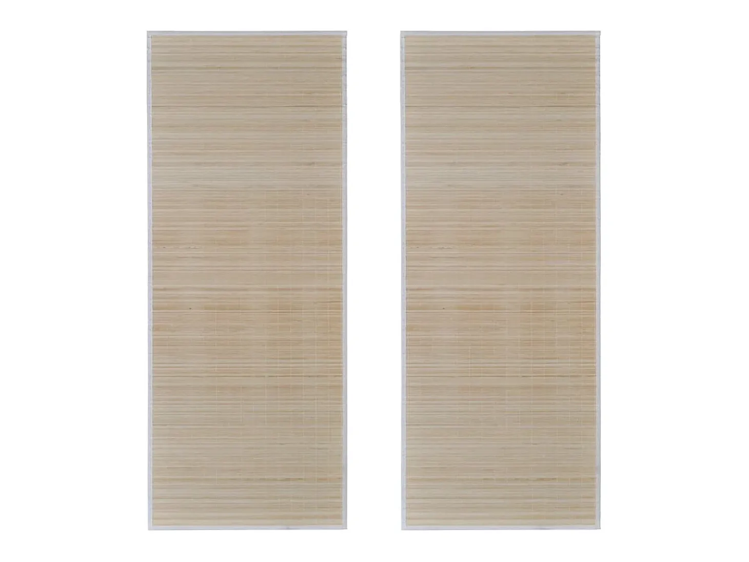 Alfombras rectangulares Bambú natural 2 uds 120x180 cm