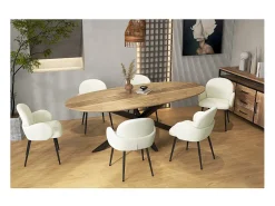ALICE-Silla de tela Cozy Ecru (x2)