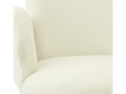 ALICE-Silla de tela Cozy Ecru y acero con acabado madera (x2)