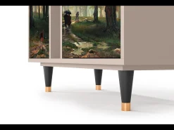 Aparador - 94х96х41 cm - BS5 - Rain in the Oak Forest, Latte