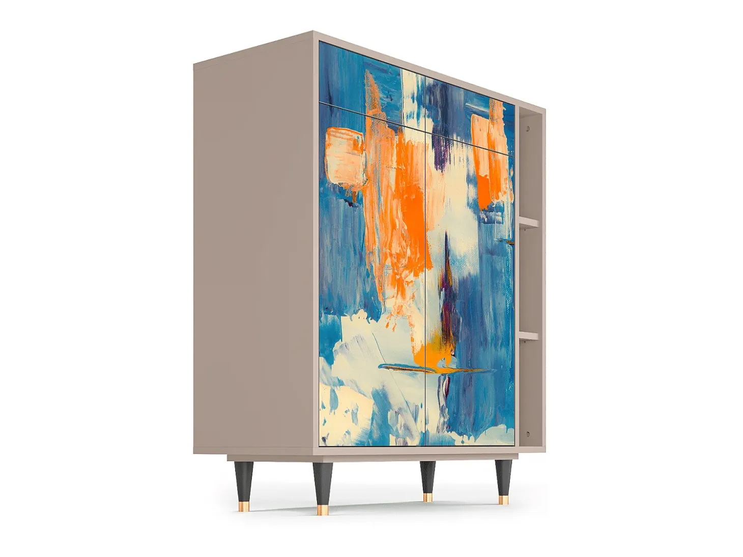 Aparador - 96х110х41 cm - BS6 - Abstract Expressionism, Latte