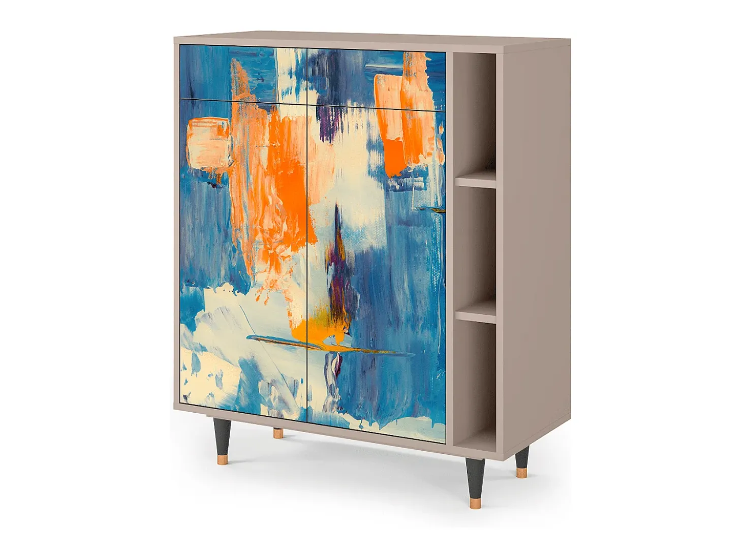 Aparador - 96х110х41 cm - BS6 - Abstract Expressionism, Latte