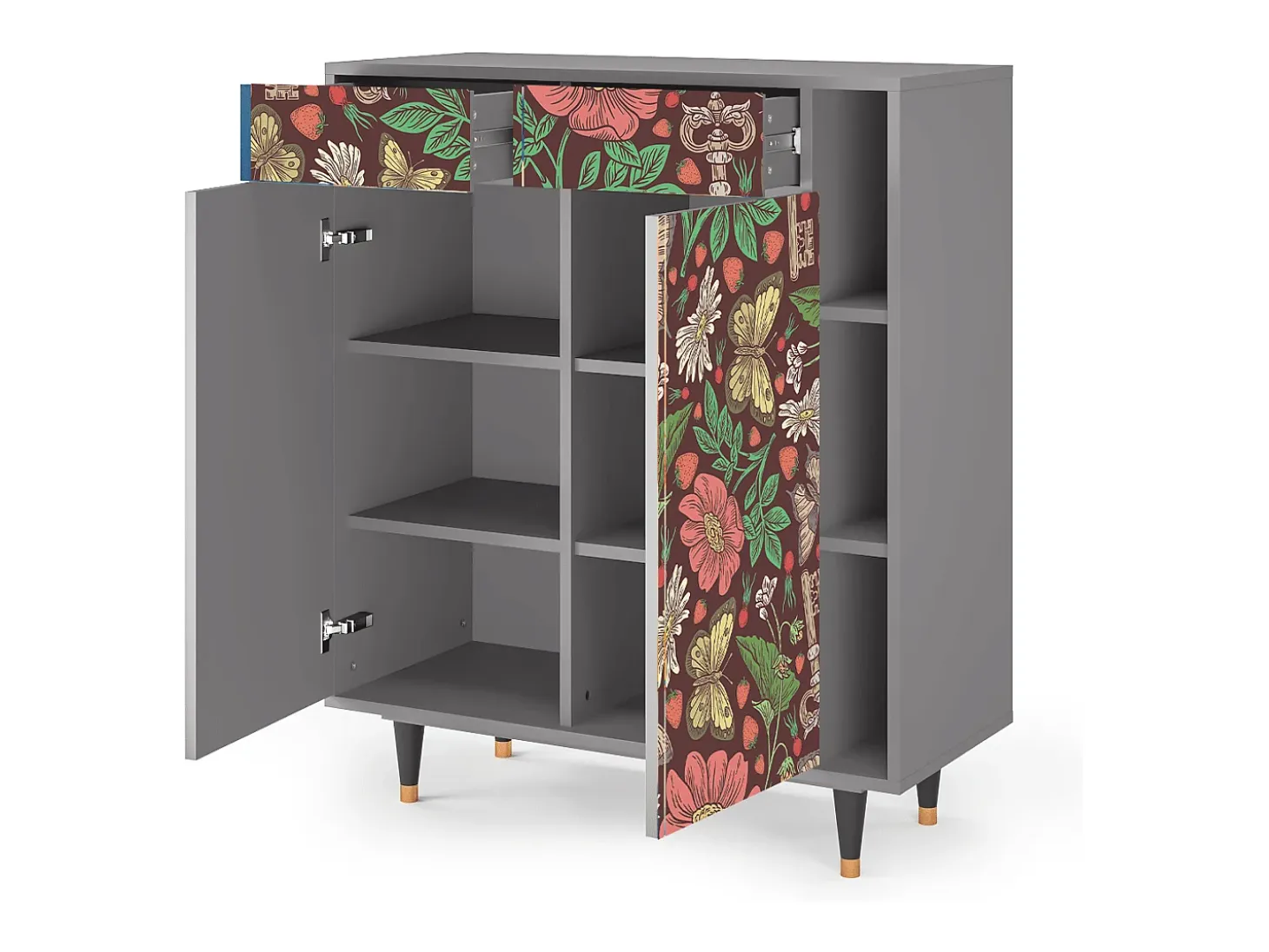 Aparador - 96х110х41 cm - BS6 - Alice in Wonderland, Gris