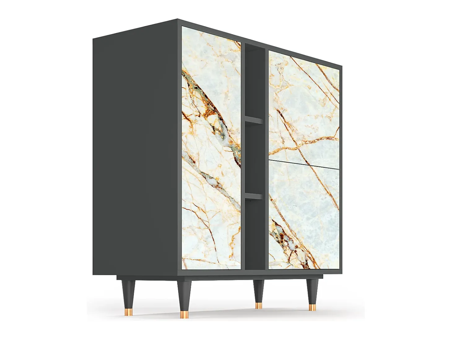 Aparador - 94х96х41 cm - BS5 - Arenay Marble, Antracita