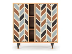 Aparador - 94х96х41 cm - BS5 - Beige Laure, Nogal