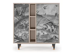 Aparador - 94х96х41 cm - BS5 - Big Fish Eat Little, Latte
