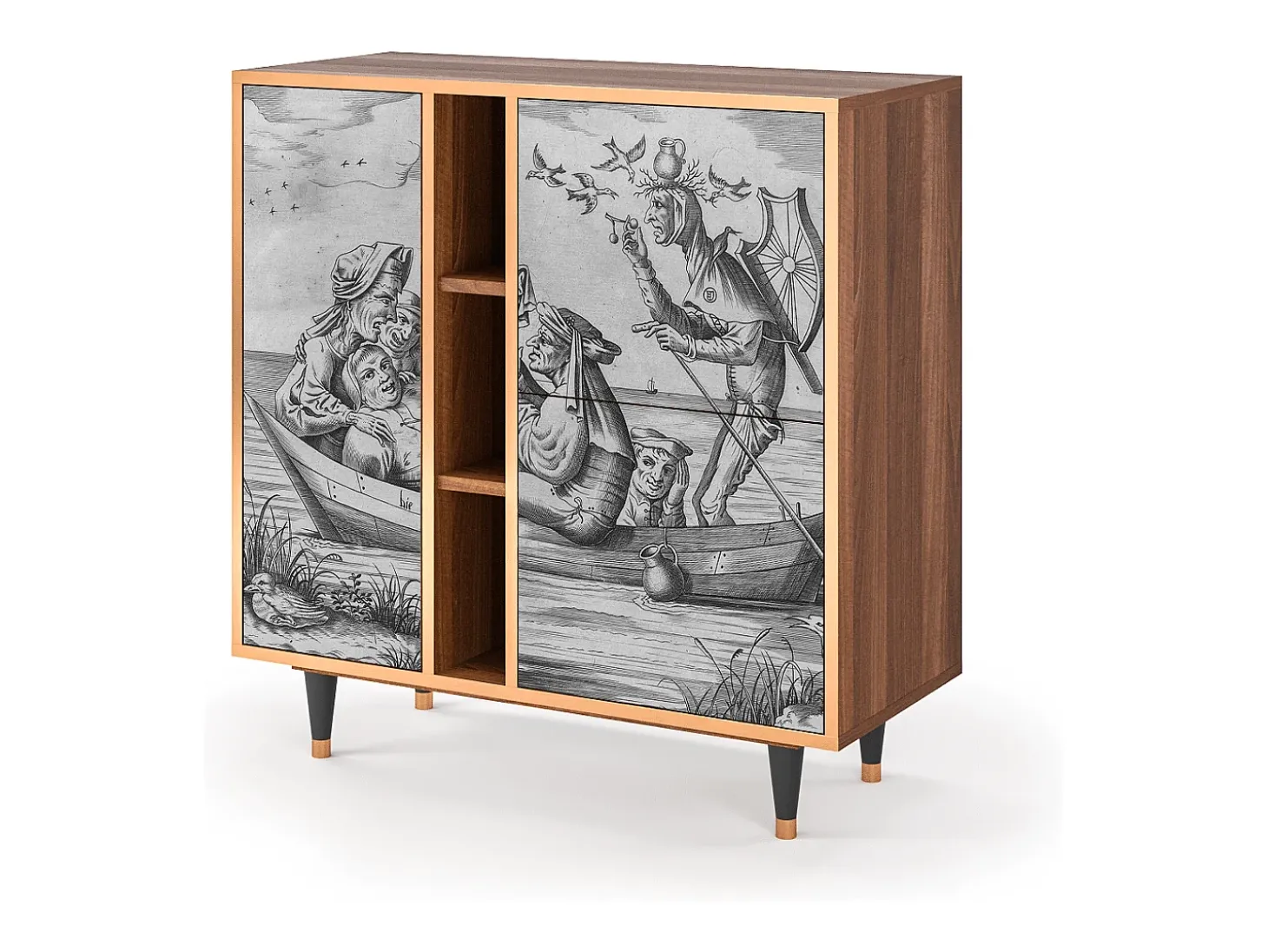 Aparador - 94х96х41 cm - BS5 - Blau Schuyte, Nogal