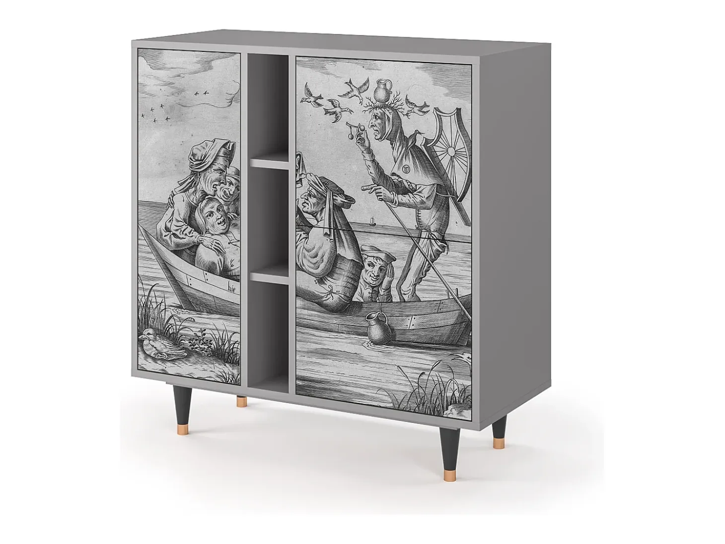 Aparador - 94х96х41 cm - BS5 - Blau Schuyte, Gris