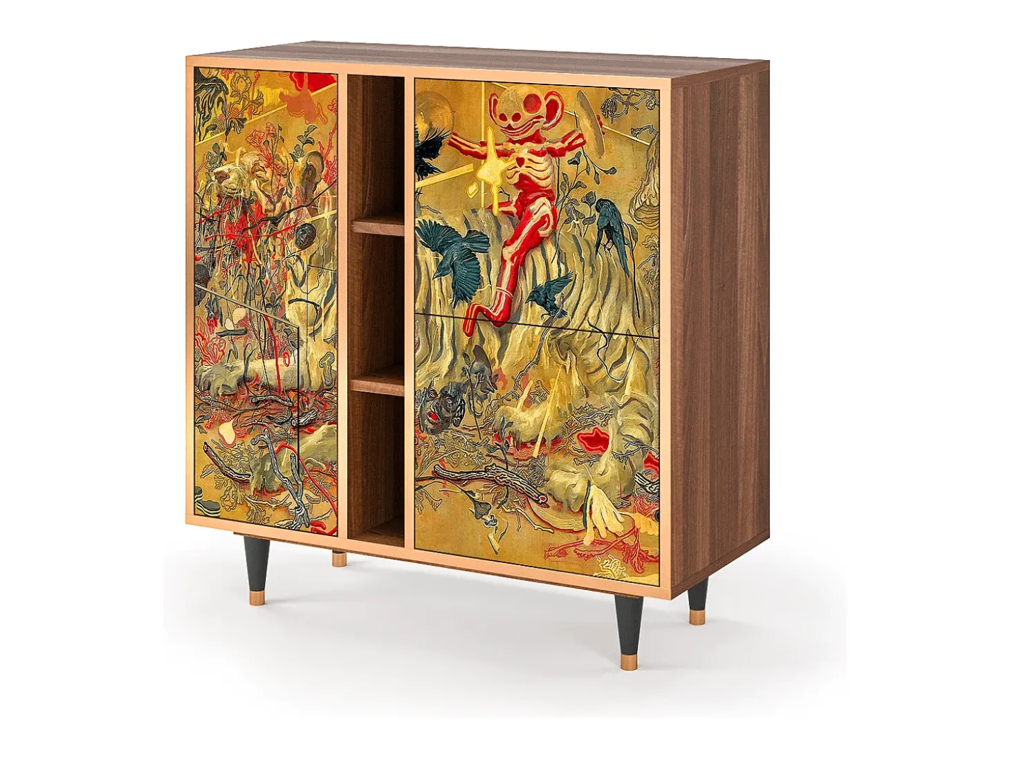 Aparador - 94х96х41 cm - BS5 - Blood by James Jean, Nogal