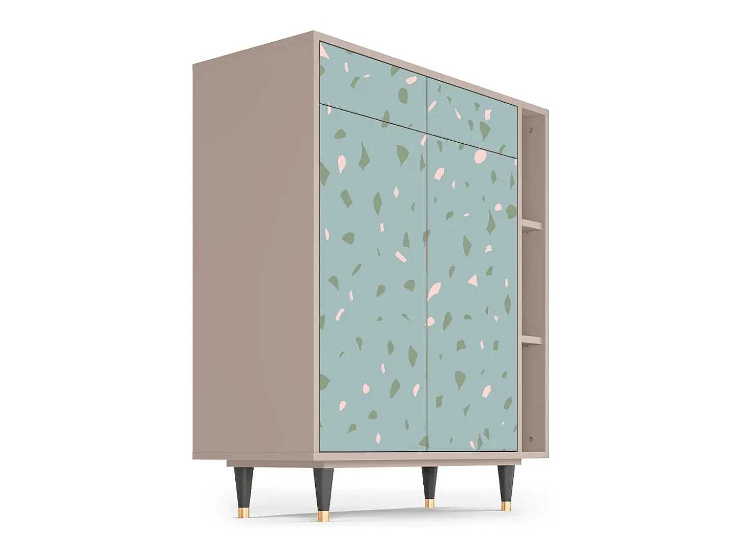 Aparador - 96х110х41 cm - BS6 - Blue Drops, Latte