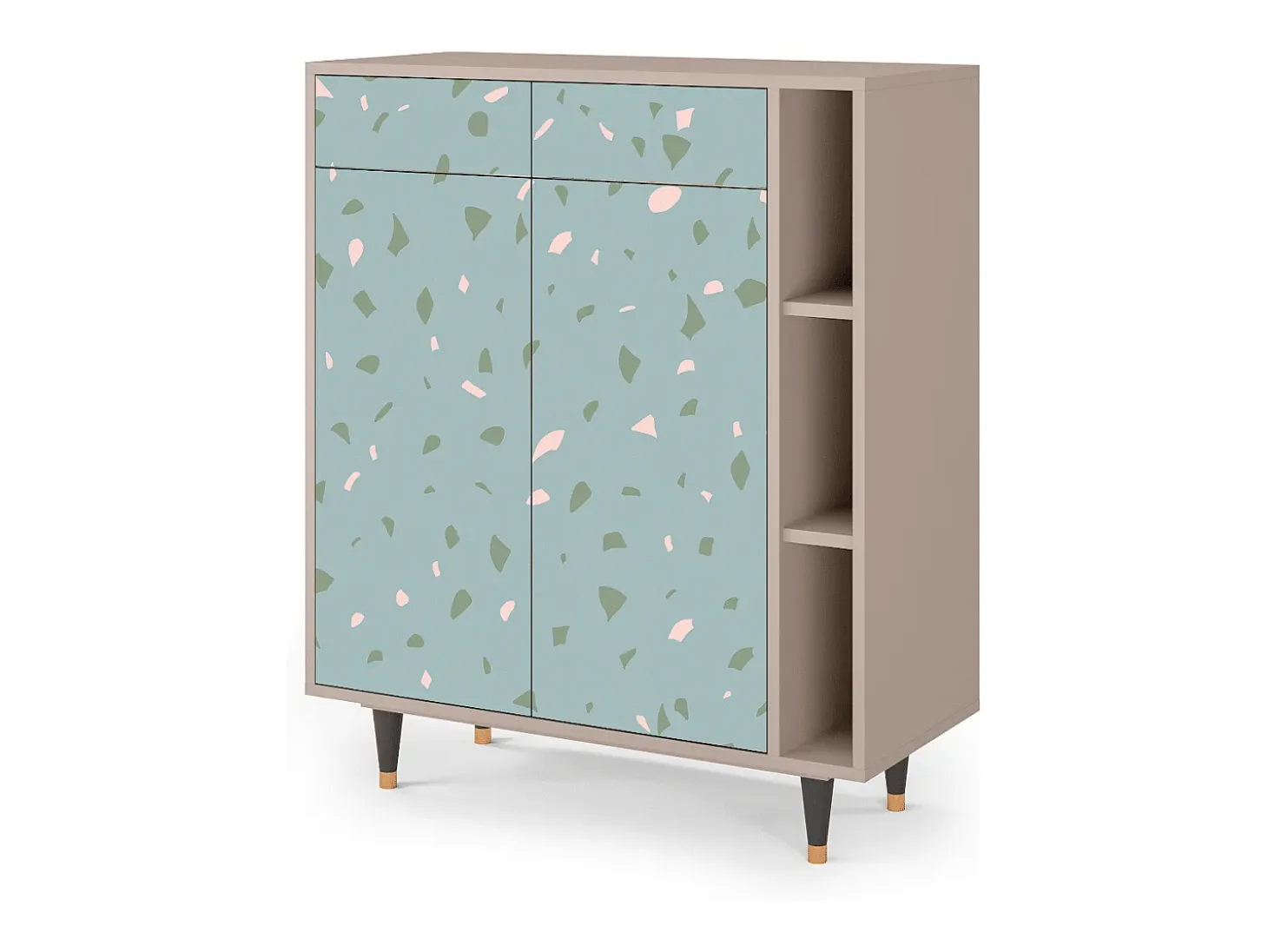 Aparador - 96х110х41 cm - BS6 - Blue Drops, Latte
