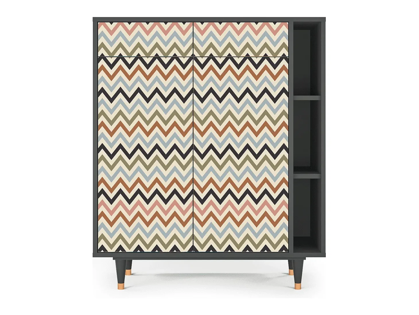 Aparador - 96х110х41 cm - BS6 - Bright Ripple, Antracita