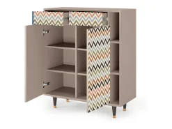Aparador - 96х110х41 cm - BS6 - Bright Ripple, Latte