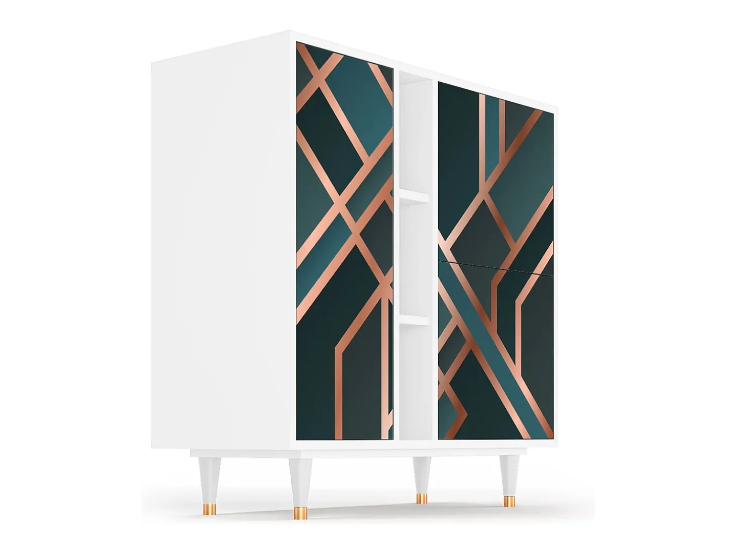 Aparador - 94х96х41 cm - BS5 - Bronze Crossroad, Blanco