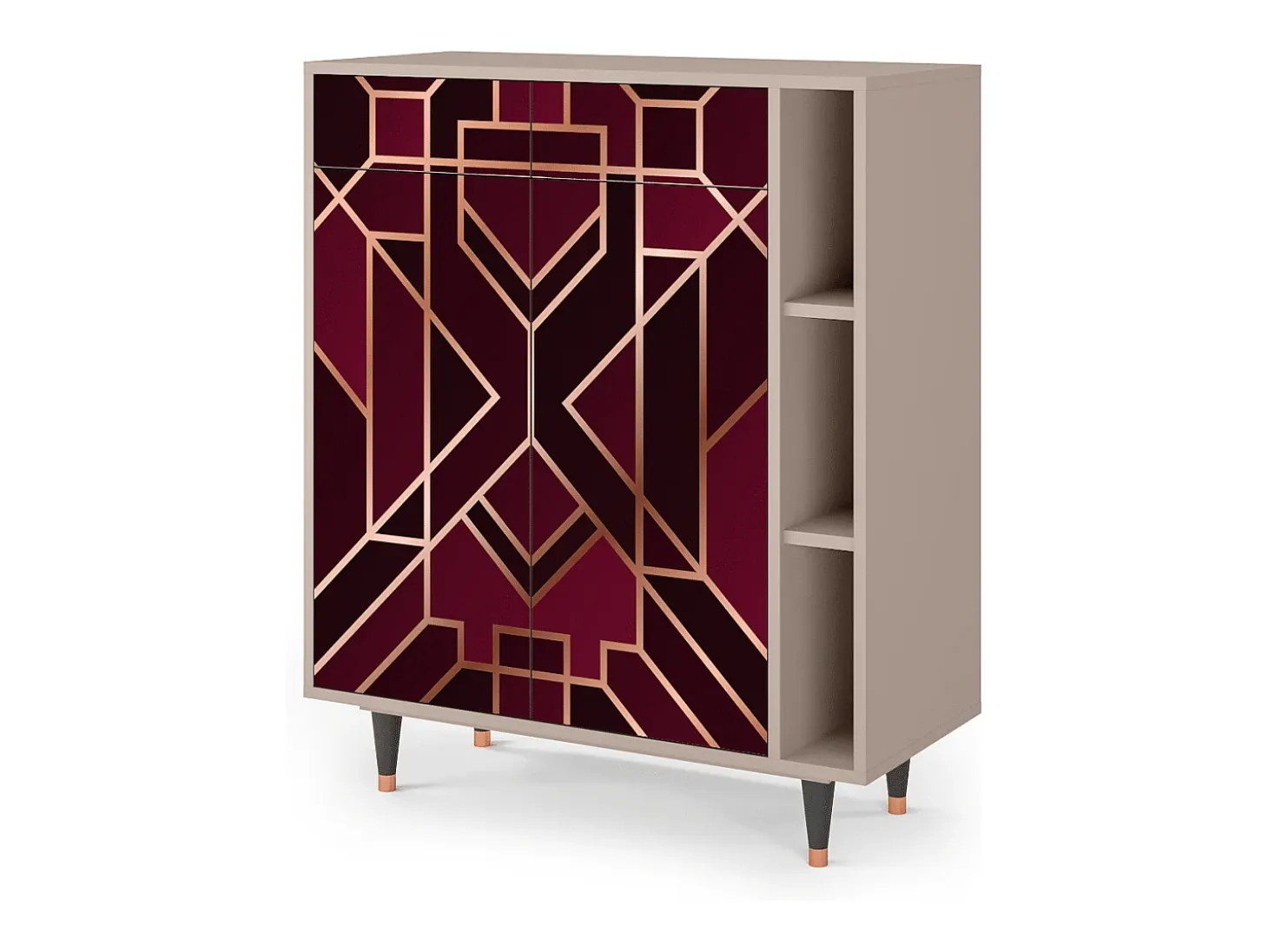 Aparador - 96х110х41 cm - BS6 - Burgundy Jewelery, Latte
